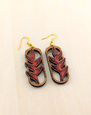 Heliconia Bloom Earrings – Light Cherry