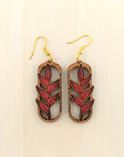 Heliconia Bloom Earrings – Light Cherry