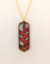 Heliconia Bloom Pendant – Light Cherry