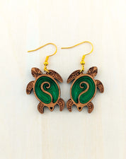 Ancient Honu Earrings – Light Cherry