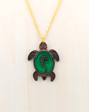 Ancient Honu Pendant – Dark Walnut