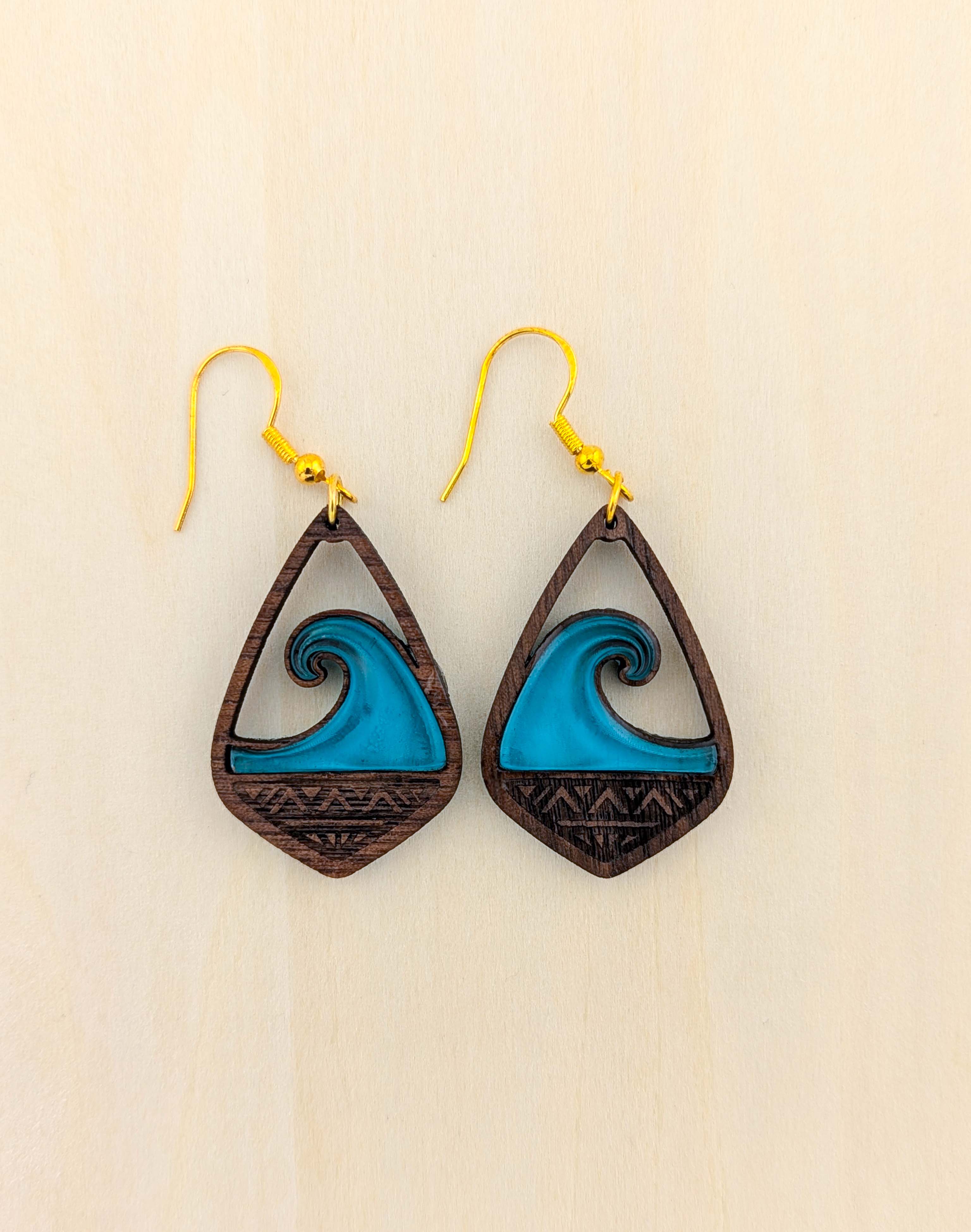 Nalu Lani Earrings – Dark Walnut