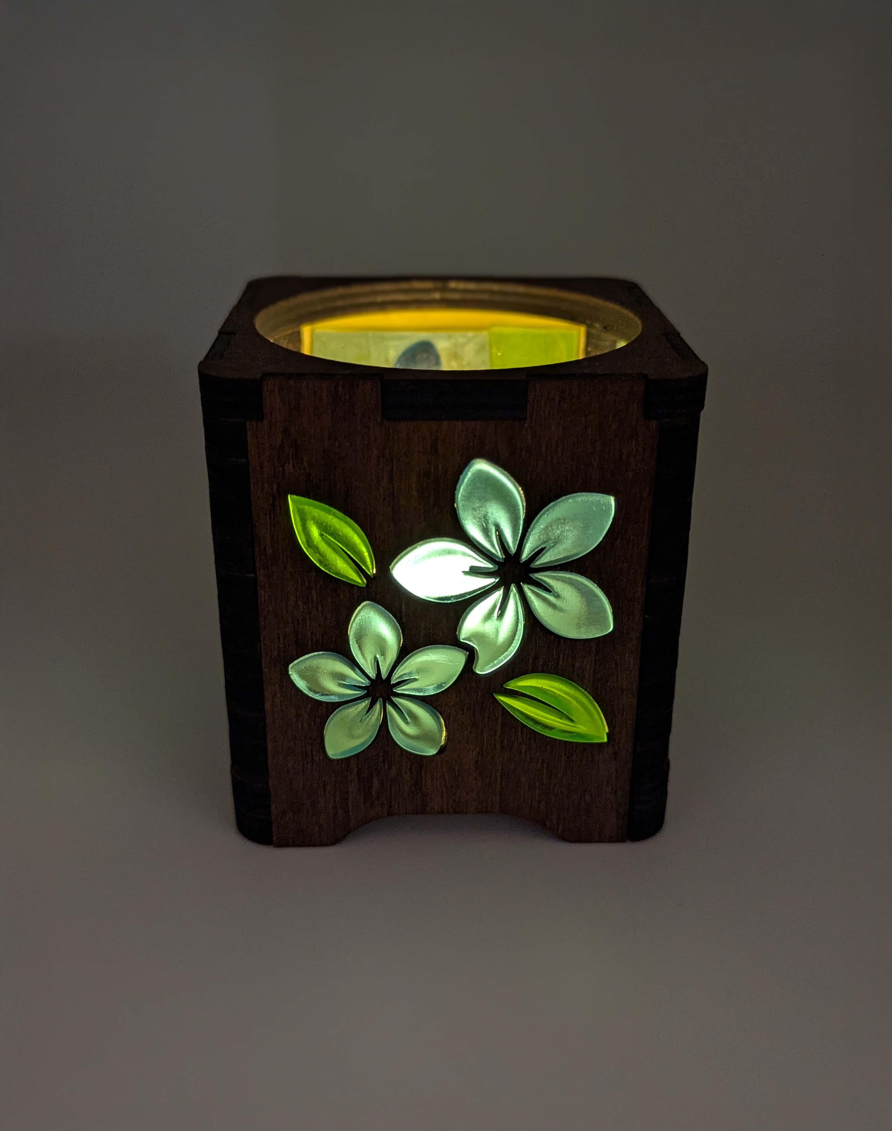 Blue Plumeria Tealight