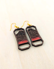 Volcanic Lineage Earrings – Dark Walnut
