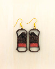 Volcanic Lineage Earrings – Dark Walnut