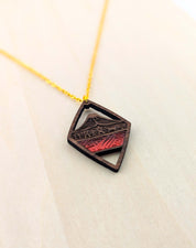 Volcanic Lineage Pendant – Dark Walnut